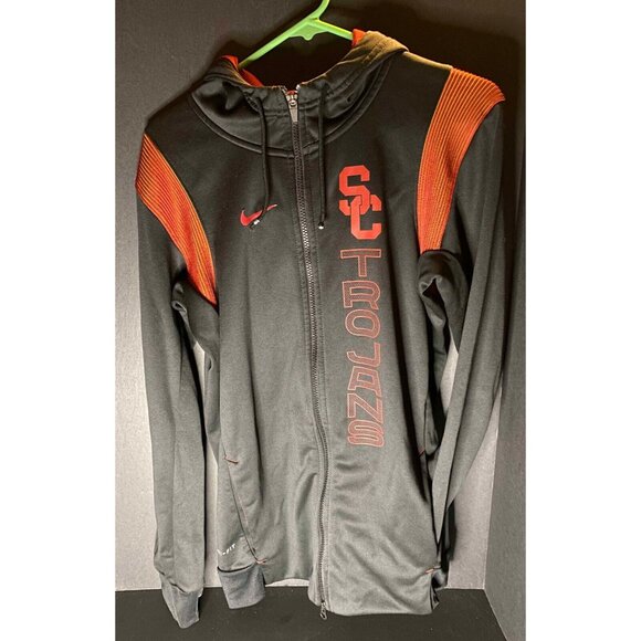 Nike Other - Nike USC Trojans Black Red Mens S Tech Full Zip Hoodie Dri Fit Therma